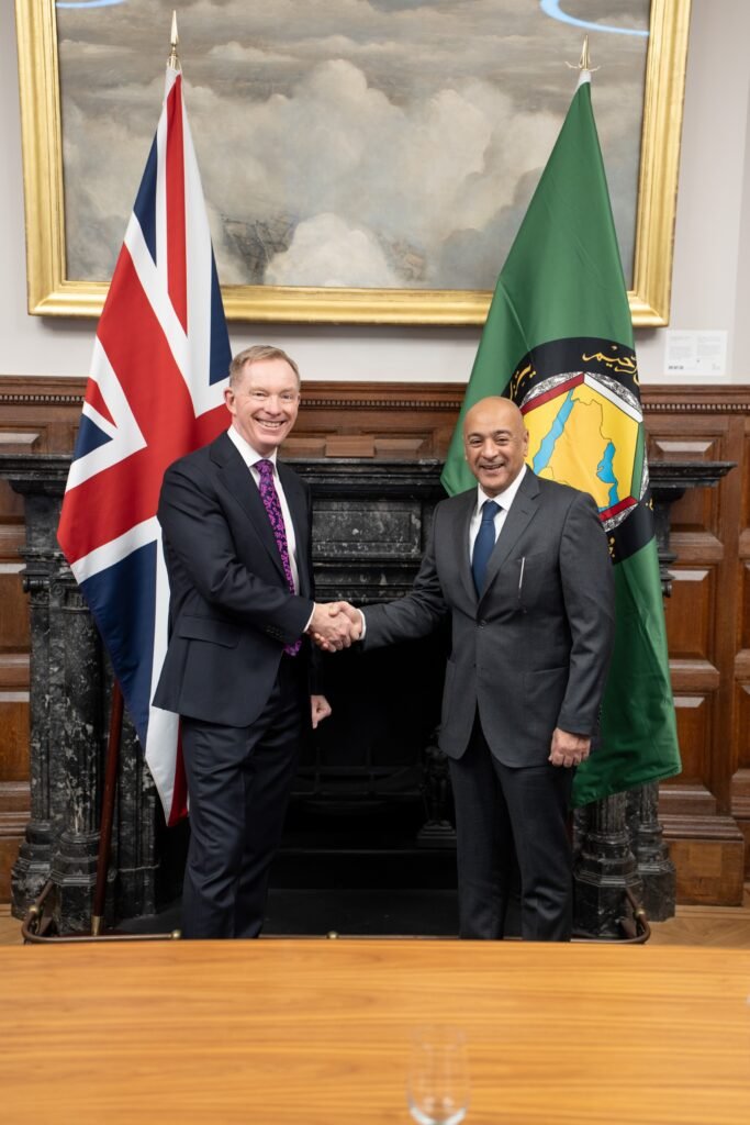 HE GCCSG Discusses with UK Secretary of State for Business and Trade and President of the Board of Trade, and Minister of State for Trade Affairs at the Ministry of Business and Trade the Optimal Ways to Address All Outstanding Issues in FTA Negotiations