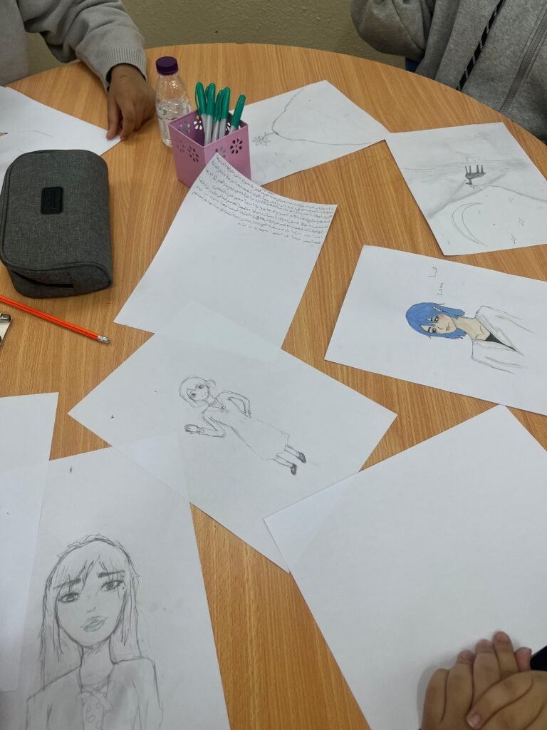 ورشة فنية بالمتوسطة 23 بتبوك لبرنامج "يوريكا 3" وفن المانجا 