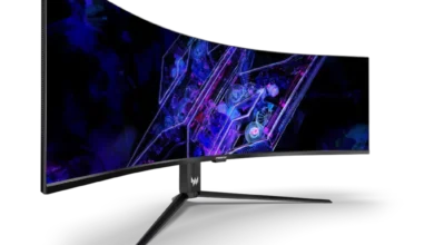 آيسر تكشف عن شاشات OLED وMINILED منحنية لمحبي الألعاب