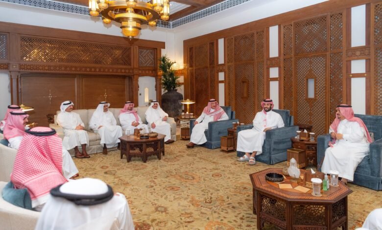 سمو ولي العهد يستقبل أصحاب السمو أمراء المناطق