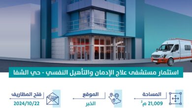 أمانة الشرقية تطرح فرصة استثمارية لإنشاء مستشفى علاج الإدمان والتأهيل النفسي