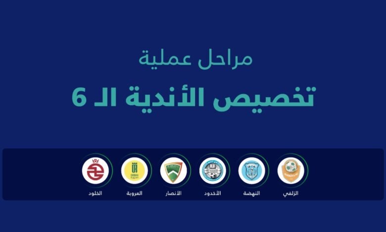 وزارة الرياضة تعلن بدء طرح ستة أندية رياضية للتخصيص
