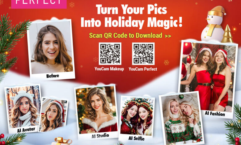 Light Up Your Holidays: Perfect Corp’s YouCam Apps Unveil Festive Features for Billions of Creative Users