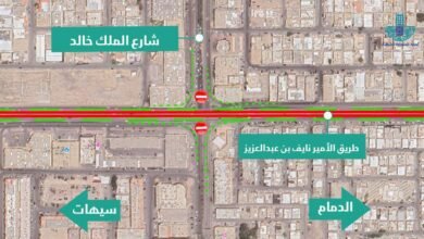 أمانة الشرقية تبدأ بأعمال صيانة جسر تقاطع طريق الأمير نايف مع شارع الملك خالد غدا السبت