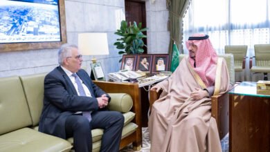 سمو أمير منطقة الرياض يستقبل سفير دولة فلسطين المعين حديثًا لدى المملكة