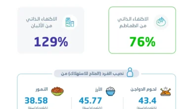 "هيئة الإحصاء" تنشر إحصاءات الأمن الغذائي 2023