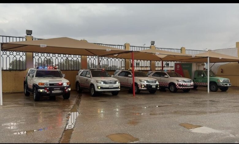 4-45-780x470 الهلال الأحمر بالحدود الشمالية" يرفع مستوى الجاهزية تجاوبًا مع التحذيرات الجوية والأمطار