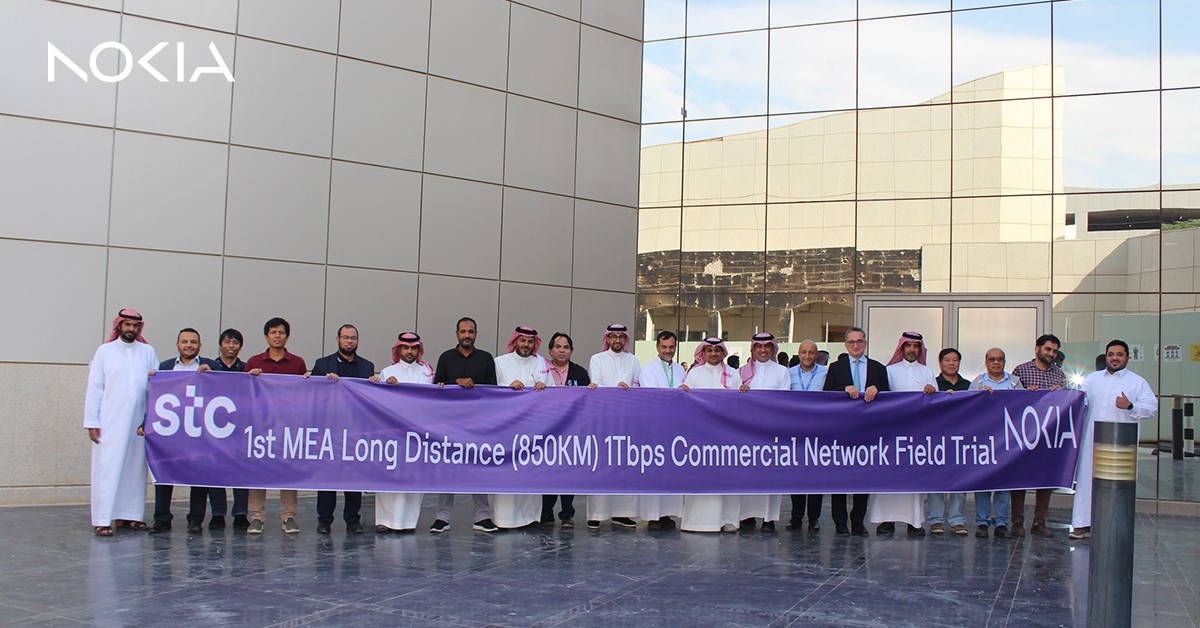 Nokia and stc Group set Middle East record with 1Tbps data center connectivity across 850km network