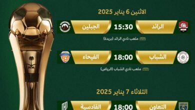 انطلاق مواجهات دور الـ8 من ربع نهائي كأس خادم الحرمين الشريفين