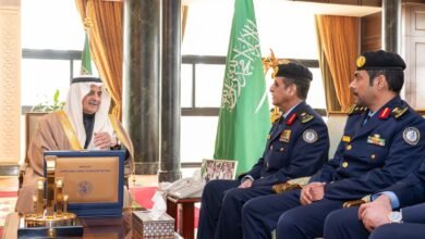 أمير منطقة تبوك يستقبل قائد القوات الخاصة للأمن والحماية