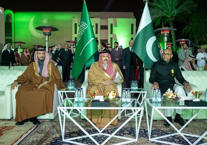 معالي وكيل إمارة منطقة الرياض يحضر حفل سفارة جمهورية باكستان الإسلامية بمناسبة اليوم الوطني لبلادها