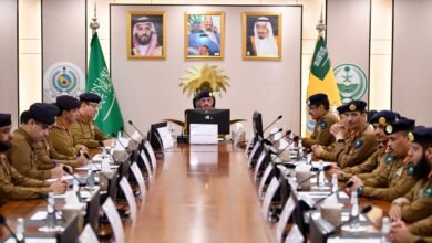 اللواء الفرج يقف على أعمال الدفاع المدني بالمدينة المنورة