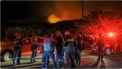 حريق يُدمر غابات جزيرة كريت اليونانية