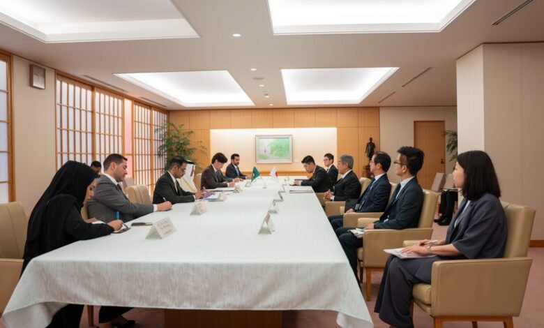 HE GCCSG Meets with HE Minister of Foreign Affairs of Japan & Extends Official Invitation to him for the 2nd Joint Ministerial Meeting of Strategic Dialogue with Japan in September 2025, as Part of Enhancing Srategic Partnership between the Two Sides
