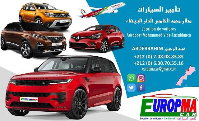شركة EUROPMA يوروبما أفضل شركات تأجير السيارات في مطار محمد الخامس في الدار البيضاء