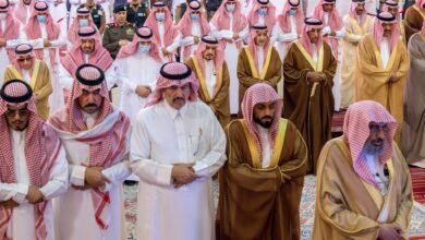 أمير منطقة الرياض يؤدي صلاة الميت على صاحبة السمو الأميرة هيفاء بنت تركي بن محمد بن سعود الكبير آل سعود