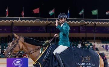 "المبطي" يخطف لقب شوط كأس العالم في "قفز السعودية"