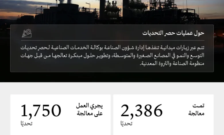 وزارة الصناعة والثروة المعدنية تحصر تحديات النمو والتوسّع في 3,825 مصنعًا خلال 2025