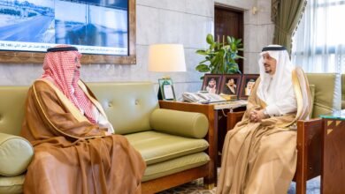 سمو أمير منطقة الرياض يستقبل معالي المهندس إبراهيم السلطان
